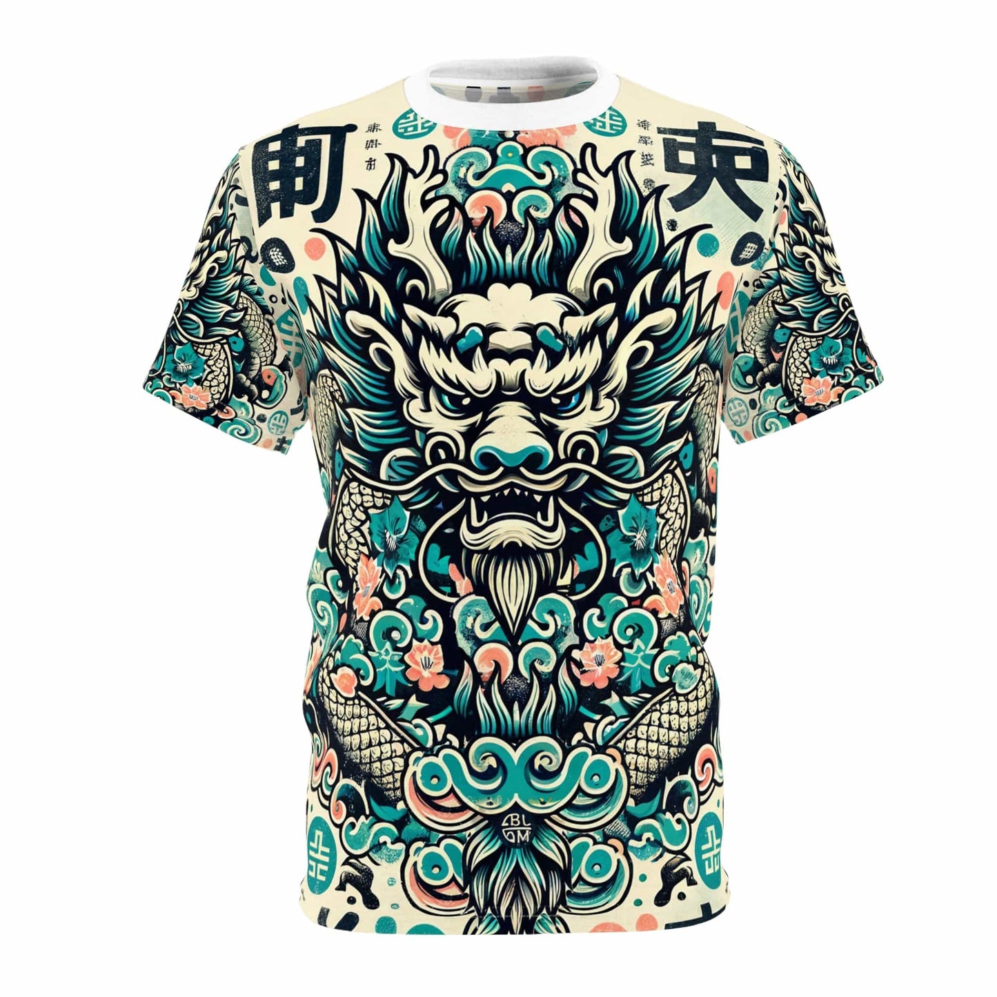 Printify All Over Prints White stitching / 6 oz. / L BEN'S Dragon Print | Amazing Hi-Res Graphic | Allover Print | Oriental design | Best seller | AOP Tee