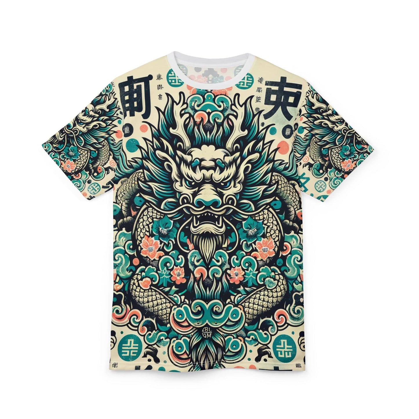 Printify All Over Prints White stitching / 6 oz. / L BEN'S Dragon Print | Amazing Hi-Res Graphic | Allover Print | Oriental design | Best seller | AOP Tee