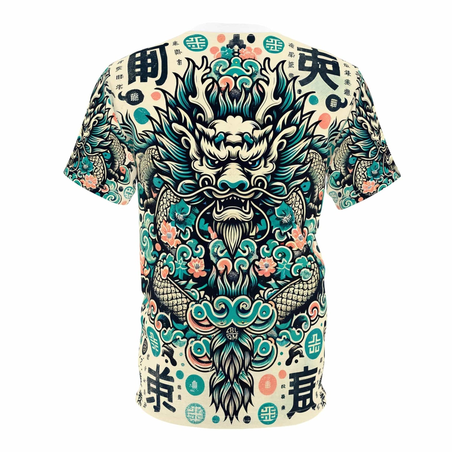Printify All Over Prints White stitching / 6 oz. / L BEN'S Dragon Print | Amazing Hi-Res Graphic | Allover Print | Oriental design | Best seller | AOP Tee