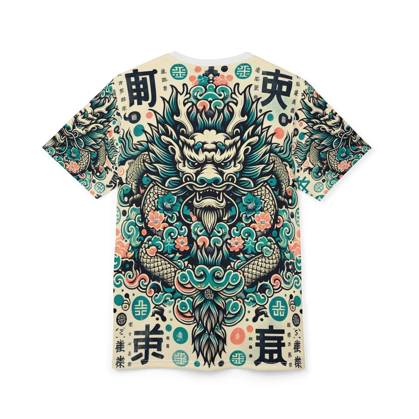 Printify All Over Prints White stitching / 6 oz. / L BEN'S Dragon Print | Amazing Hi-Res Graphic | Allover Print | Oriental design | Best seller | AOP Tee