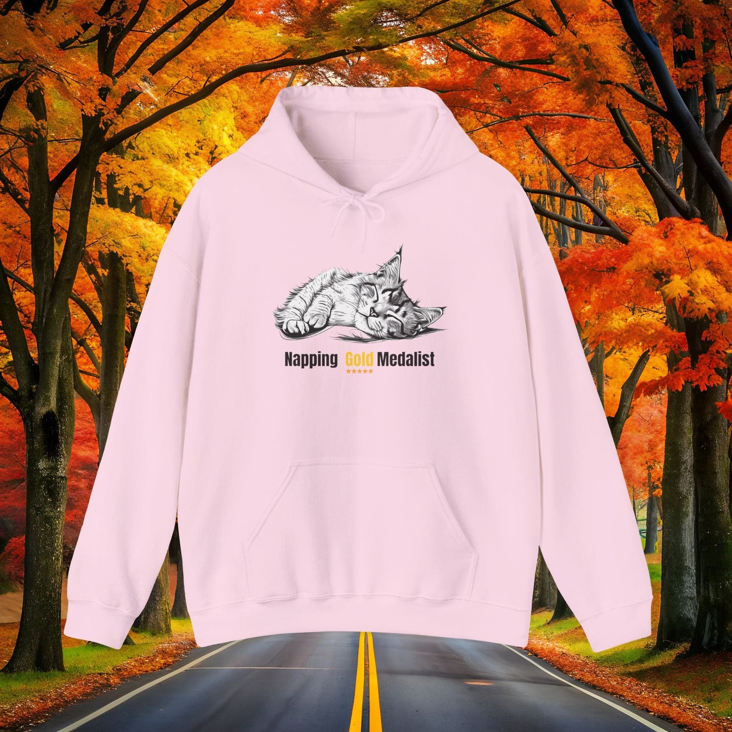 Printify Hoodie Light Pink / S SNOOZING 😴 Hoodie