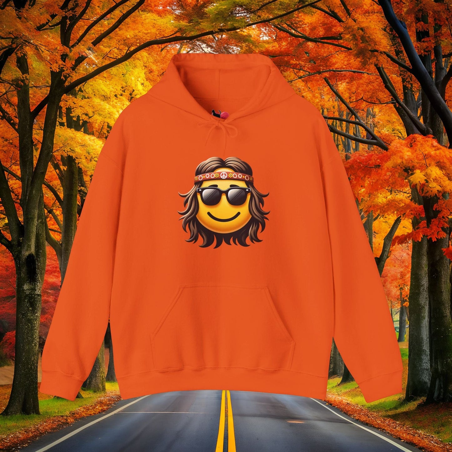 Printify Hoodie Orange / S Hippie Fun Big Chill Hoodie