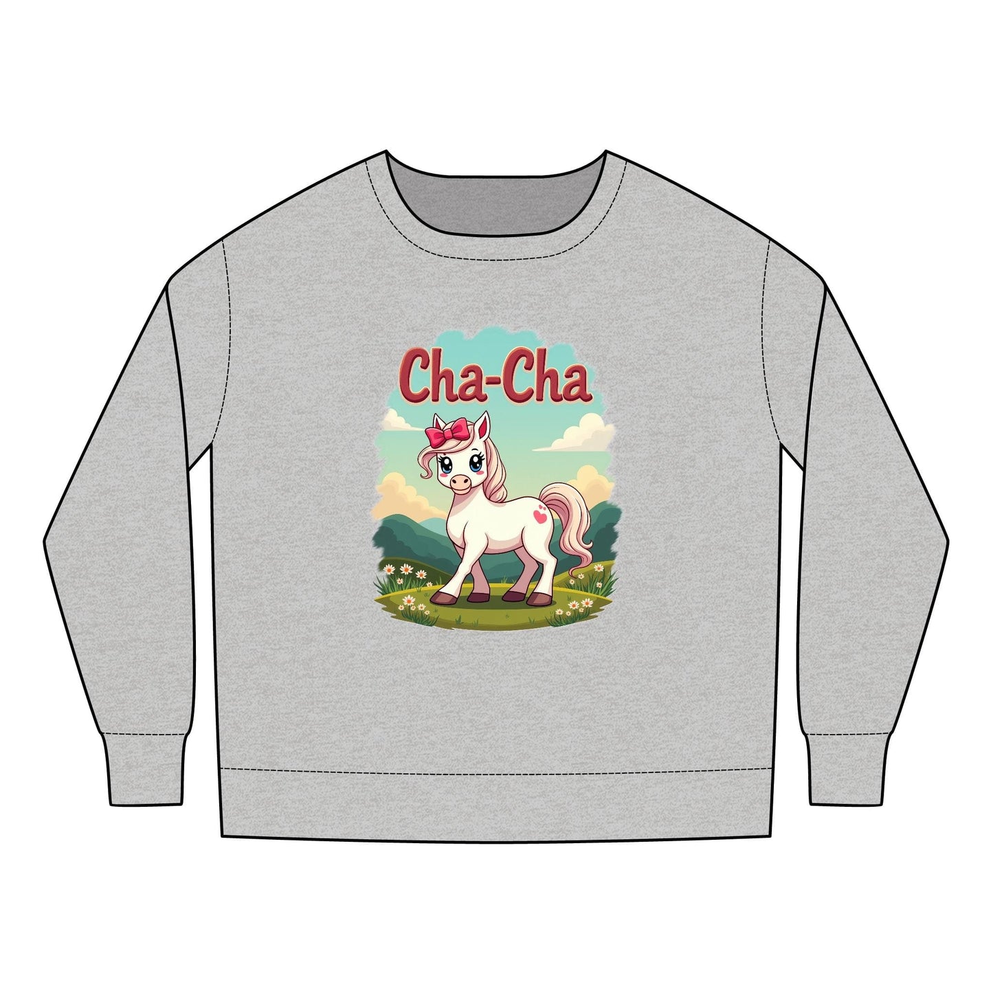 Printify Kids clothes 2T / Heather Horsey 🐴 Toddler Sweatshirt