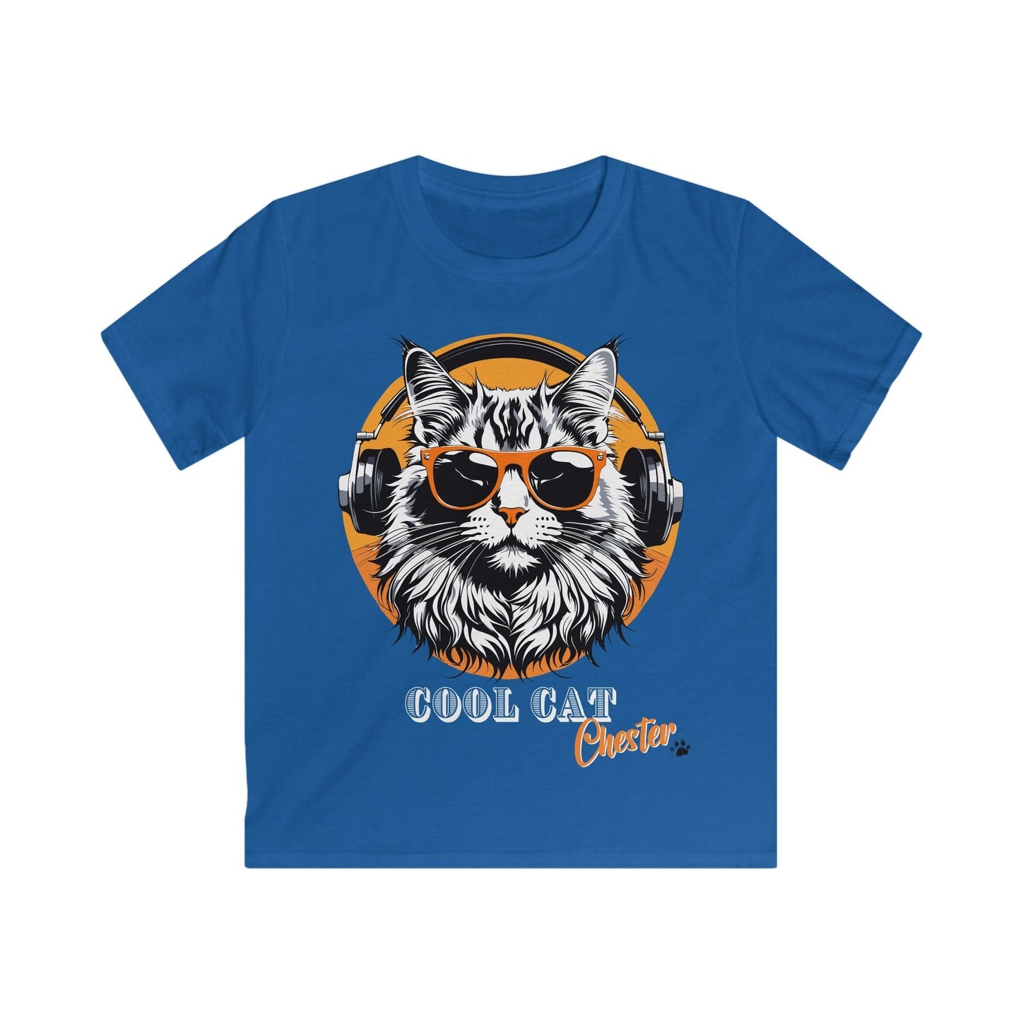 Printify Kids clothes Royal / S Chester COOL Cat Bunny Tee - Fun and Stylish Softstyle T-Shirt for Kids