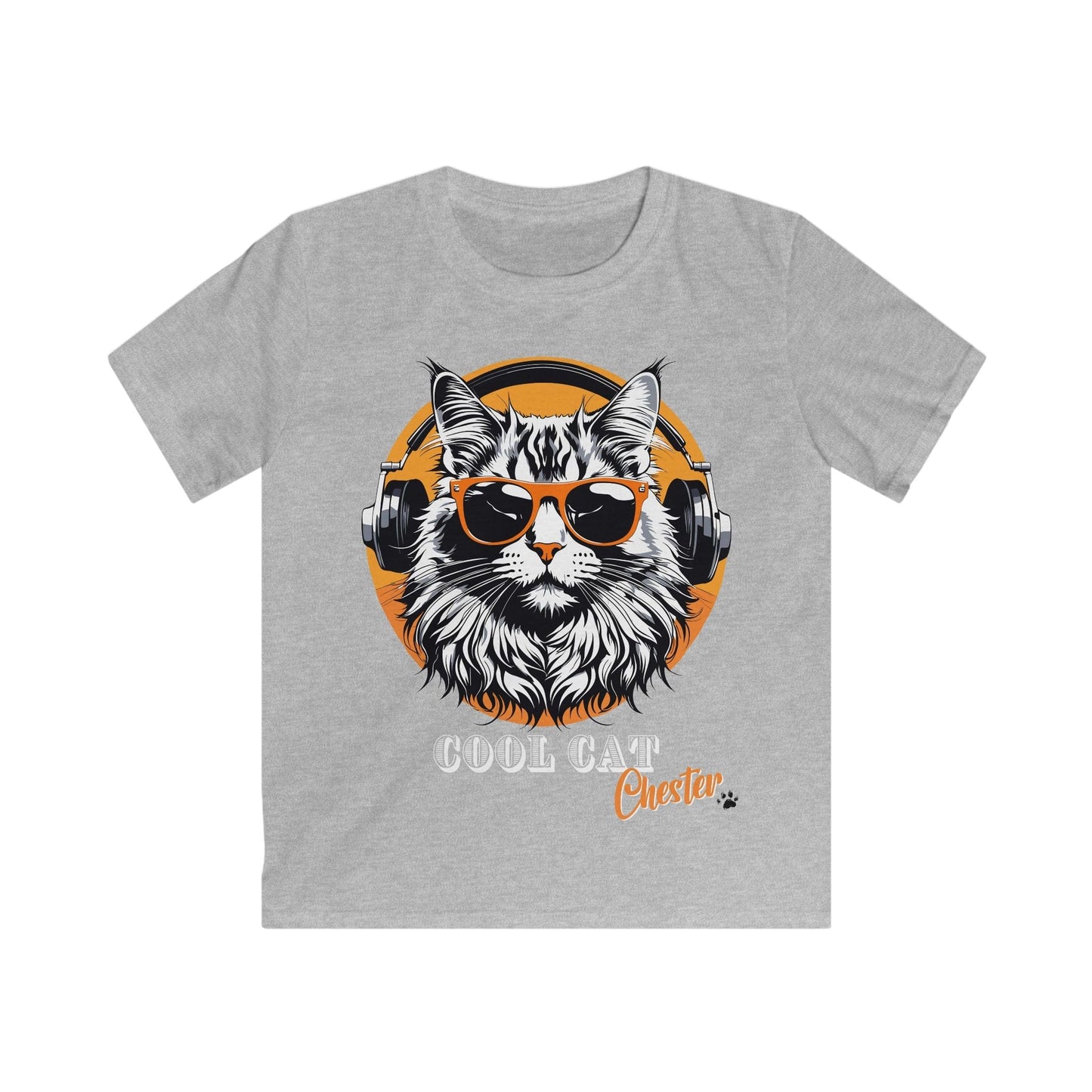 Printify Kids clothes Sport Grey / S Chester COOL Cat Bunny Tee - Fun and Stylish Softstyle T-Shirt for Kids