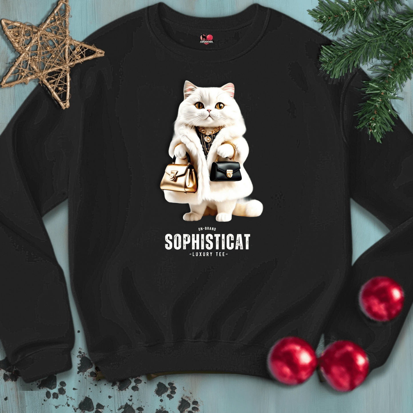 Printify Sweatshirt S / Black SOPHISTICAT-BLACK-2-CATSONAS-FASHION-LUXURY_8a5051ab-b5e0-4c0d-821a-78b1952d2354