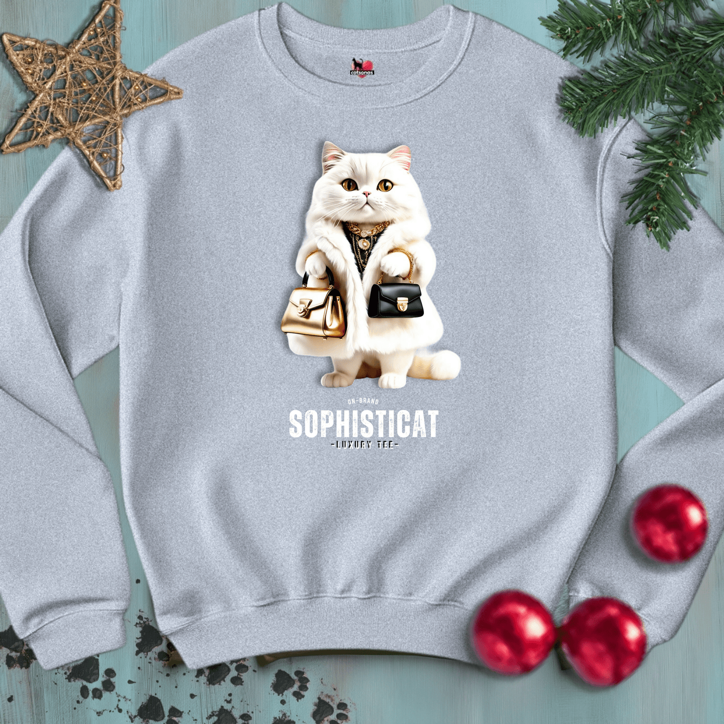 Printify Sweatshirt S / Sport Grey SOPHISTICAT-BLACK-2-CATSONAS-FASHION-LUXURY_8a5051ab-b5e0-4c0d-821a-78b1952d2354
