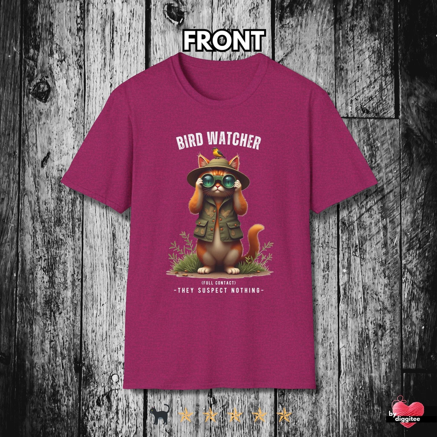Printify T-Shirt Antique Heliconia / S Bird Watcher II 🐦⬛ T-Shirt