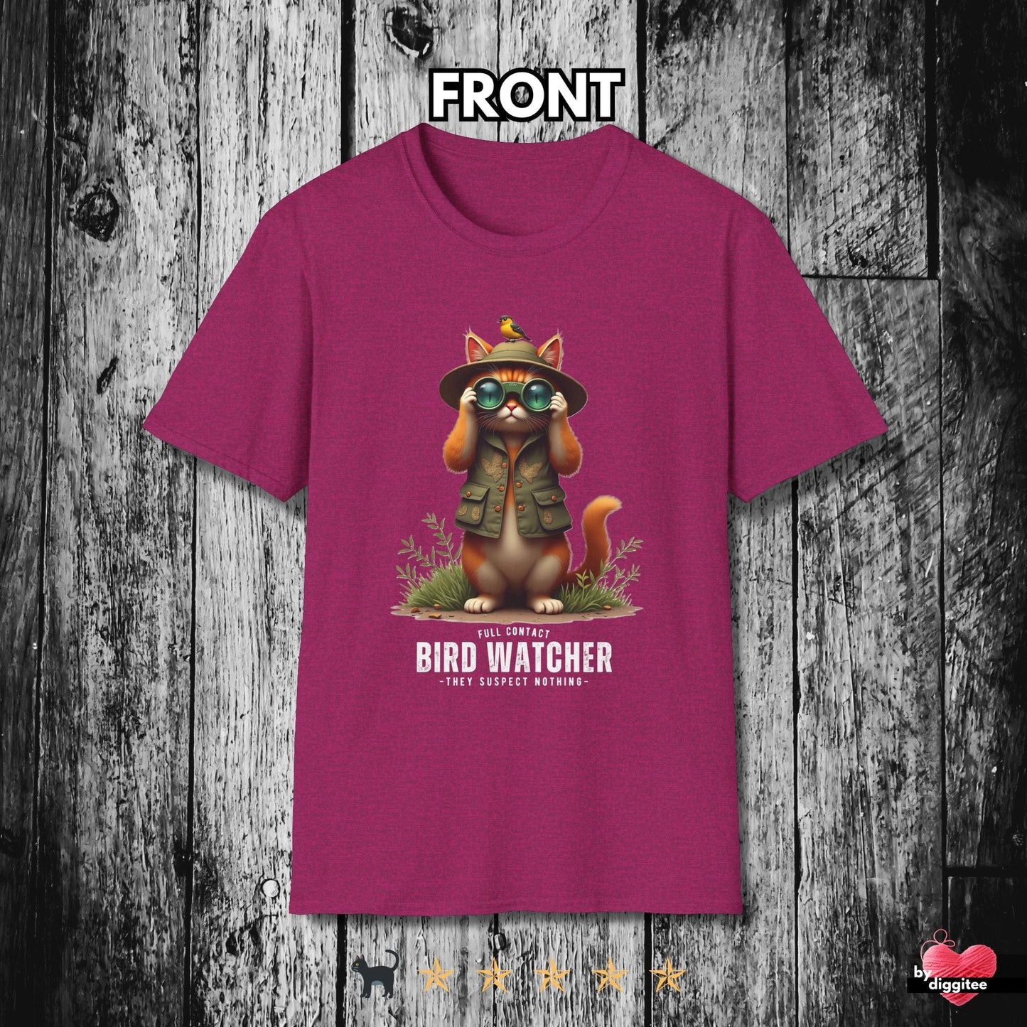 Printify T-Shirt Antique Heliconia / S Bird Watcher 🐦⬛ T-Shirt