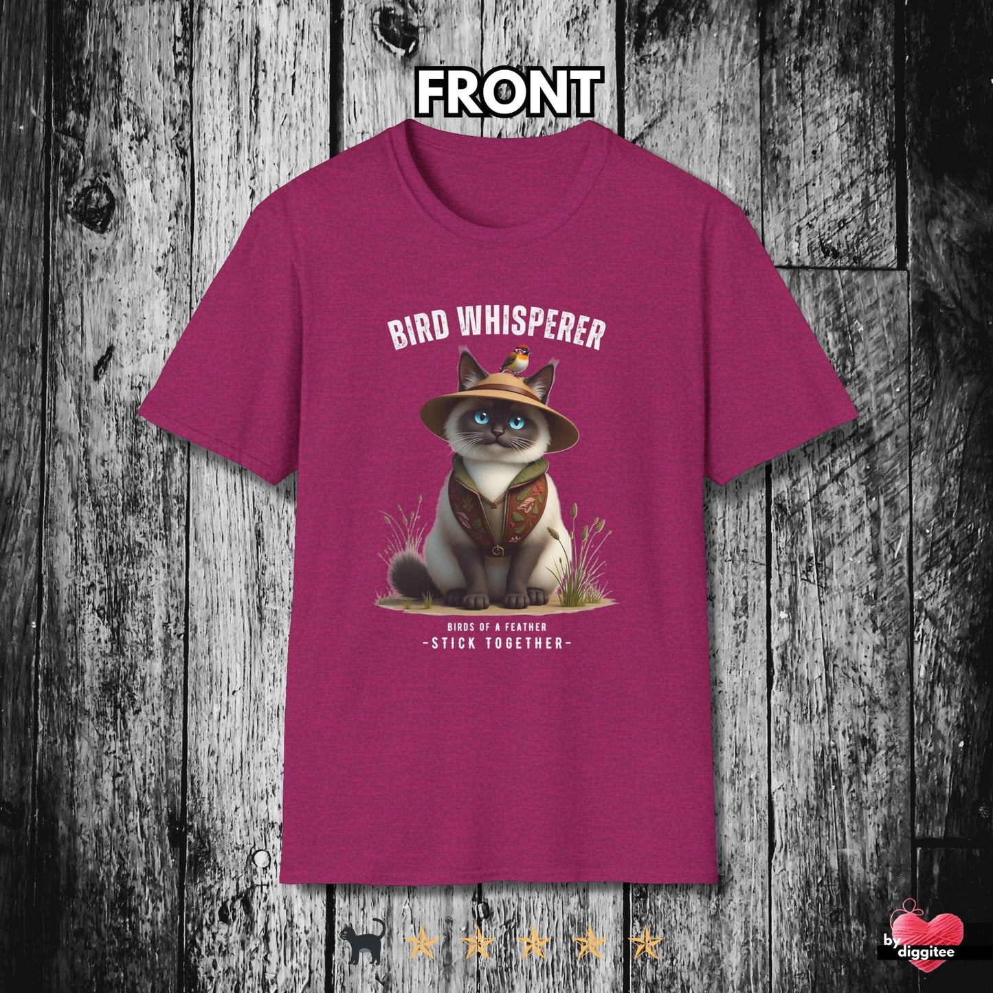Printify T-Shirt Antique Heliconia / S Bird Whisperer II 🐦⬛ T-Shirt
