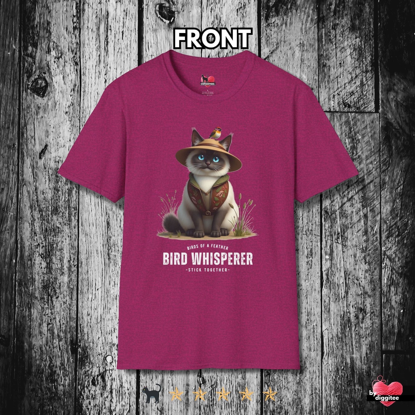 Printify T-Shirt Antique Heliconia / S Bird Whisperer 🐦⬛ T-Shirt