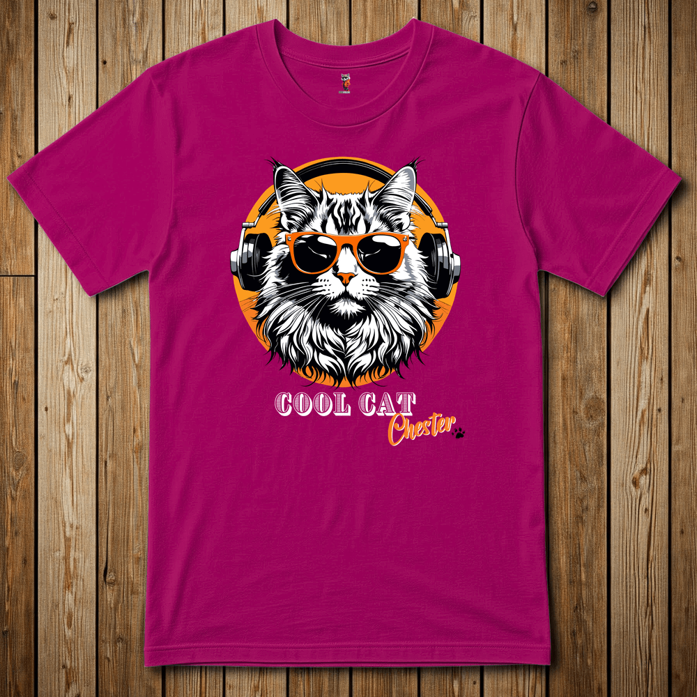 Printify T-Shirt Antique Heliconia / S Chester The Cool Cat
