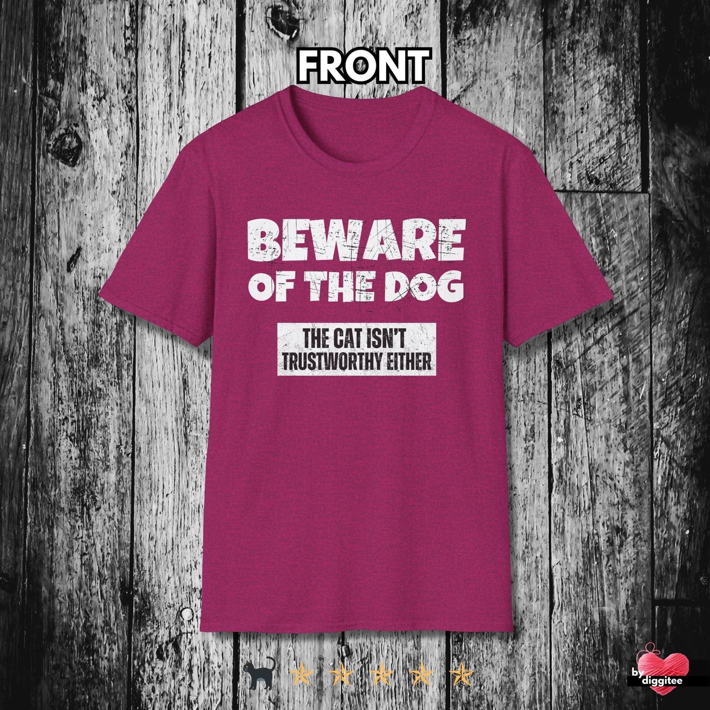 Printify T-Shirt Antique Heliconia / S Funny Pet Lovers T-Shirt