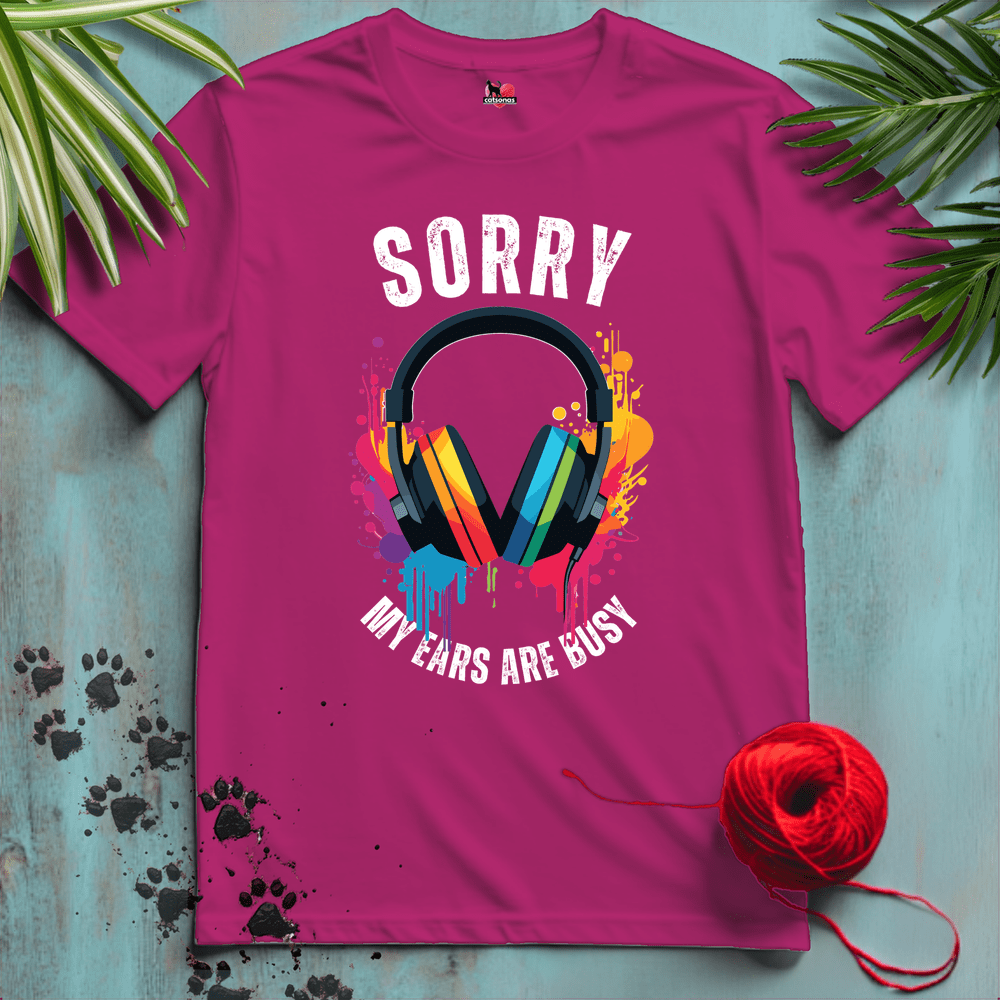 Printify T-Shirt Antique Heliconia / S HEADPHONES