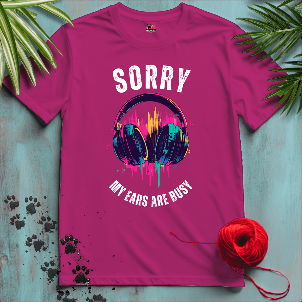 Printify T-Shirt Antique Heliconia / S HEADPHONES II