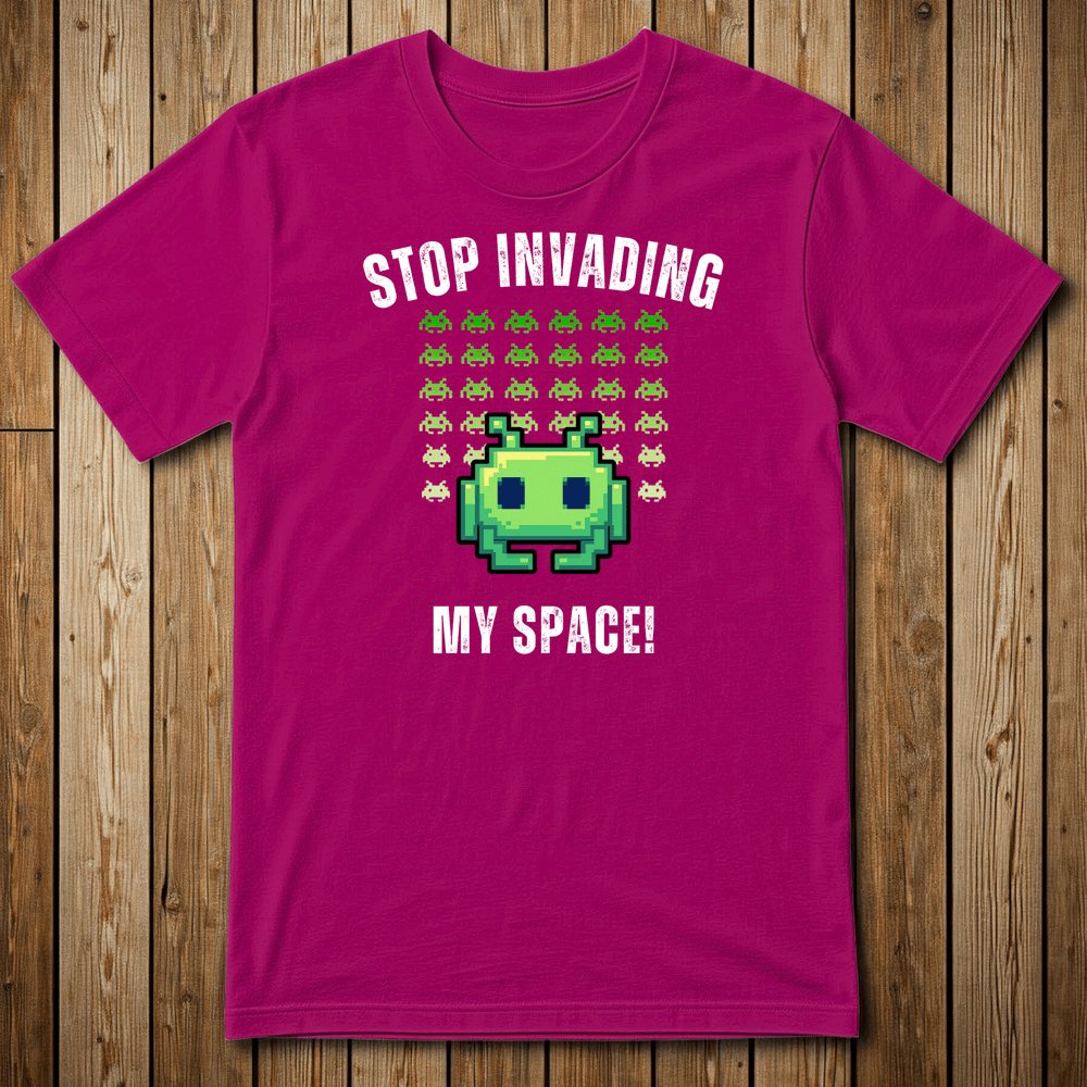 Printify T-Shirt Antique Heliconia / S SPACE INVADER Test