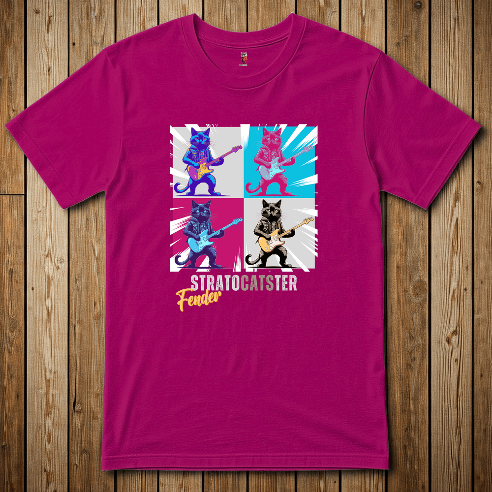 Printify T-Shirt Antique Heliconia / S Strat Cats Felix The Cat