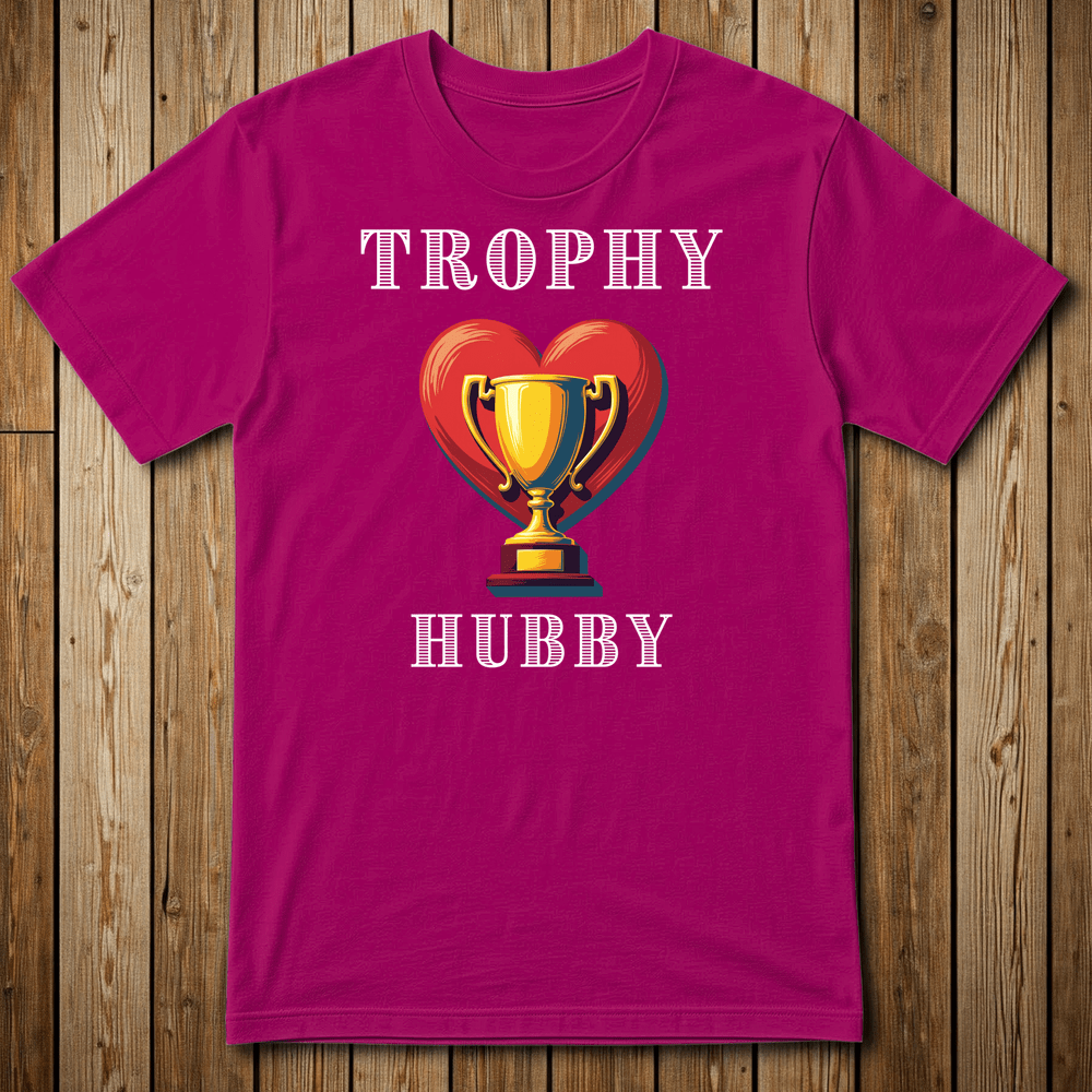 Printify T-Shirt Antique Heliconia / S Trophy Hubby T-shirt