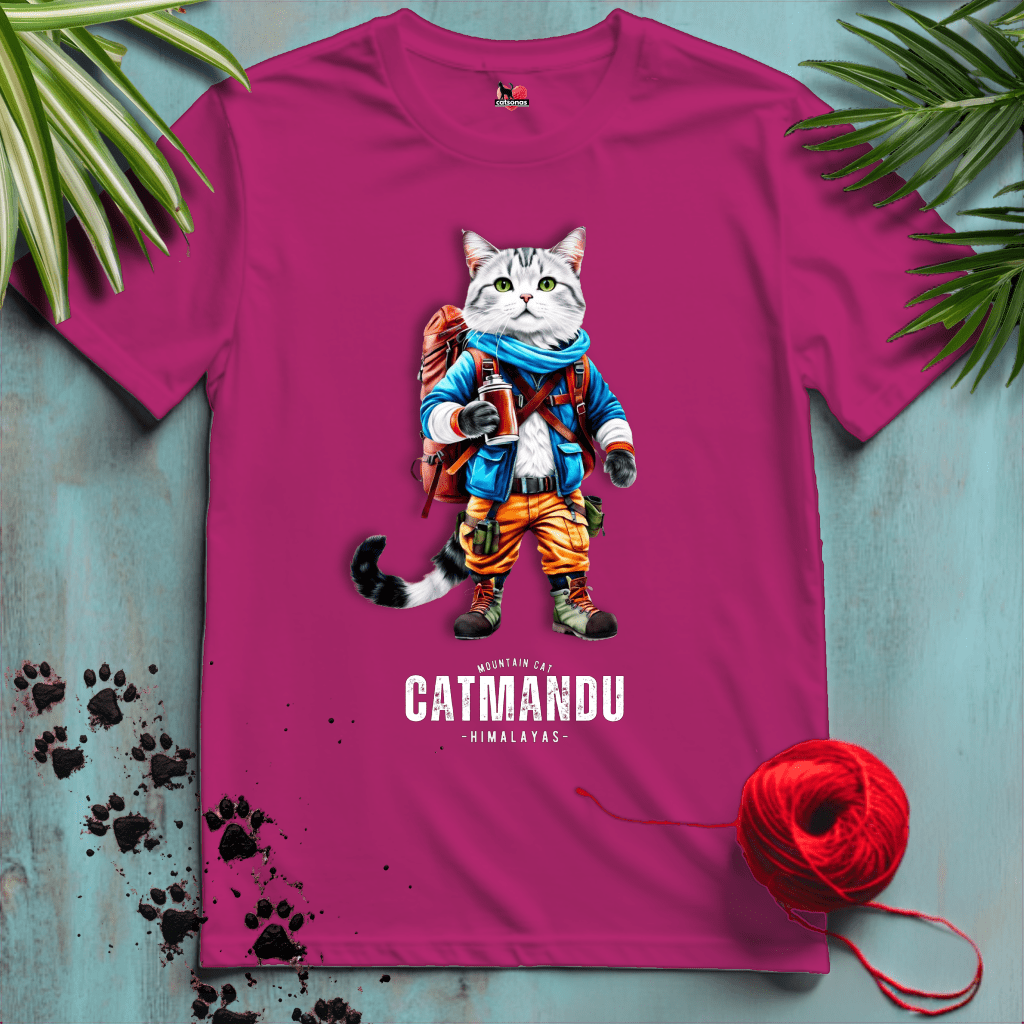 Printify T-Shirt Antique Heliconia / XL CATMANDU 🏔️ MOUNTAIN-CAT | Adventure Cats Collection