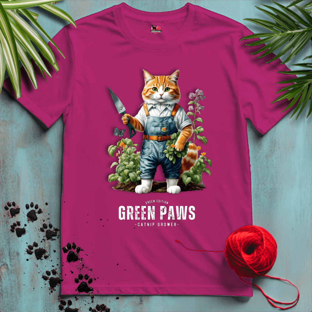 Printify T-Shirt Antique Heliconia / XL GREEN-PAWS 🪴 PLANT-LIFE | Lifestyle Cats Collection