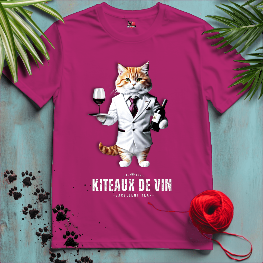 Printify T-Shirt Antique Heliconia / XL KITEAUX-DE-VIN 🍷 WINE FLIGHT | Lifestyle Cats Collection