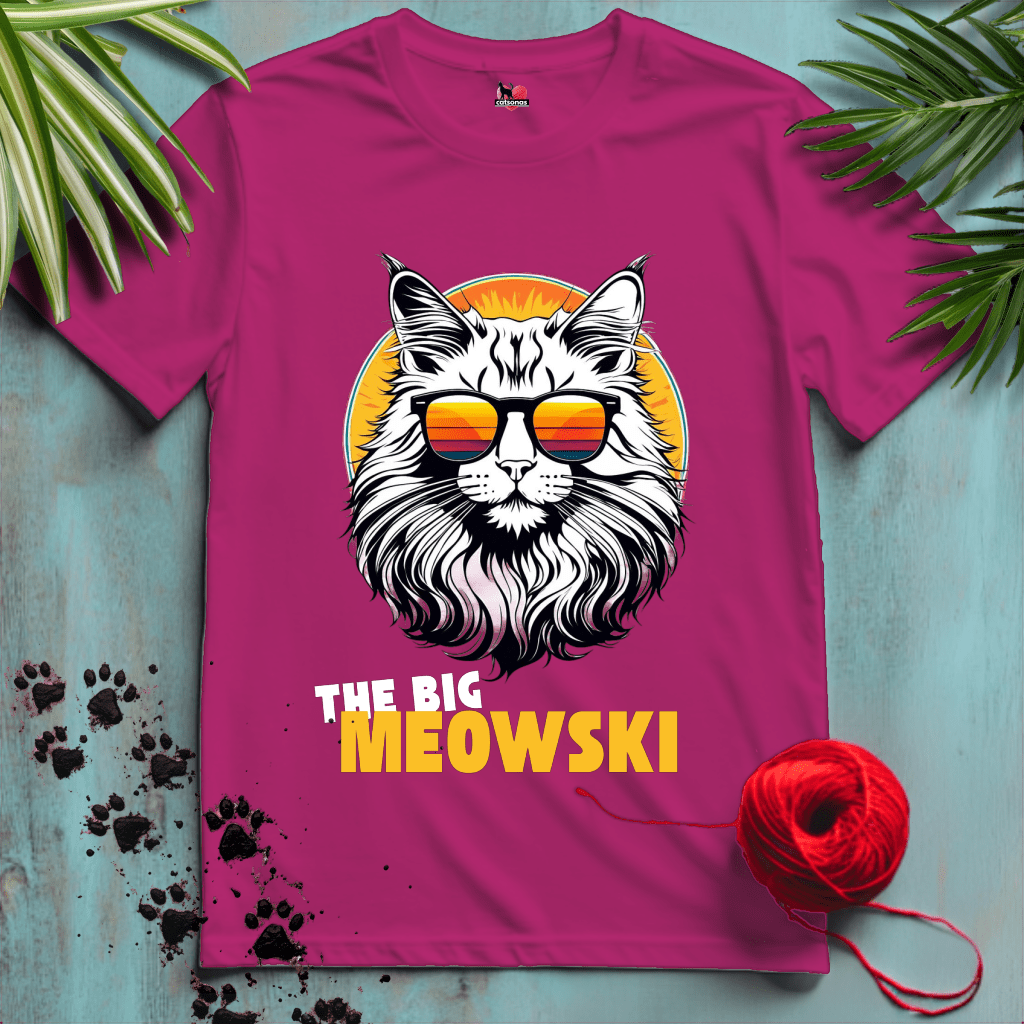 Printify T-Shirt Antique Heliconia / XL THE-BIG-MEOWSKI 😎 COOL-CHILL-VIBES | Lifestyle Cats Collection