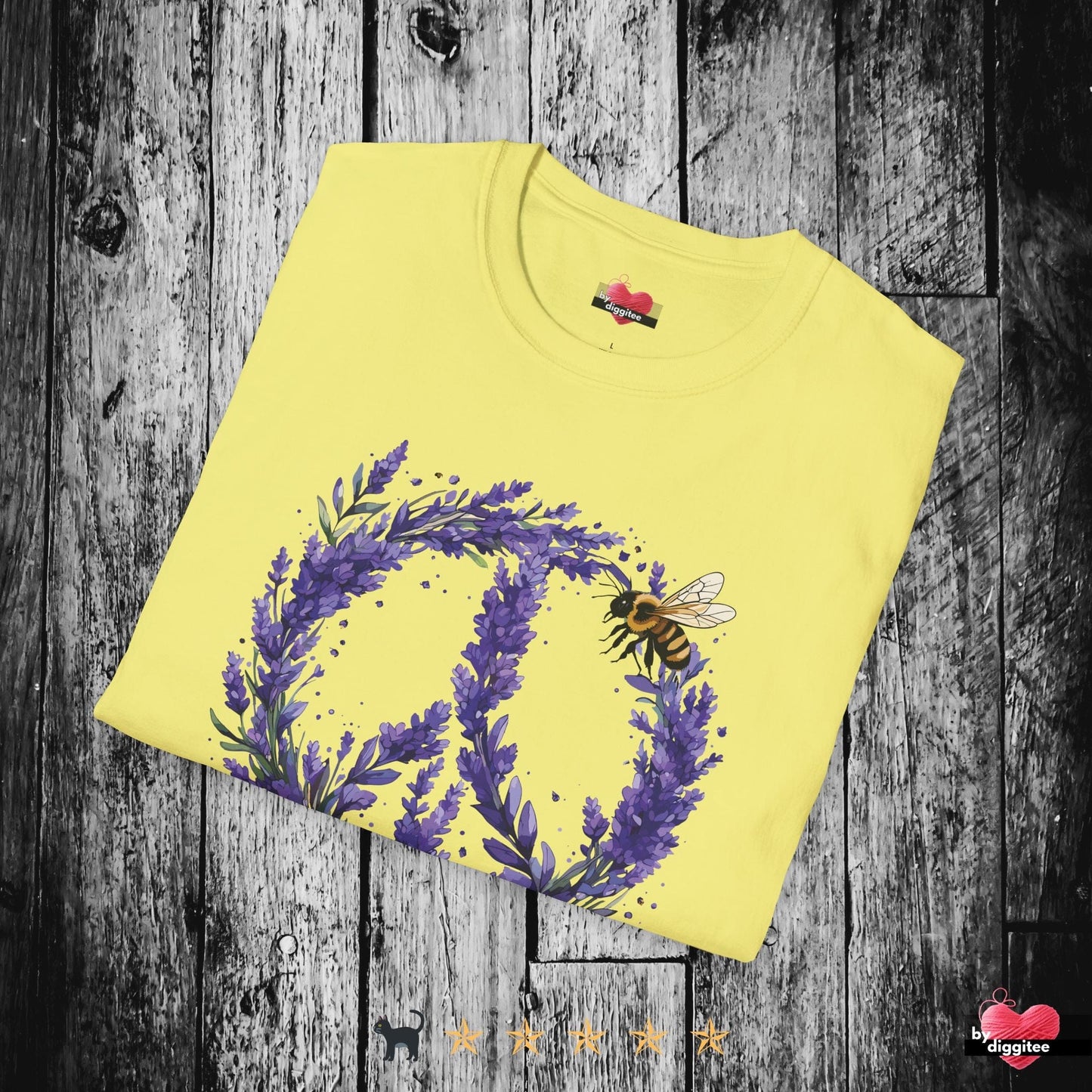 Printify T-Shirt Back-Alley FINDS 🐝 Peace Bee