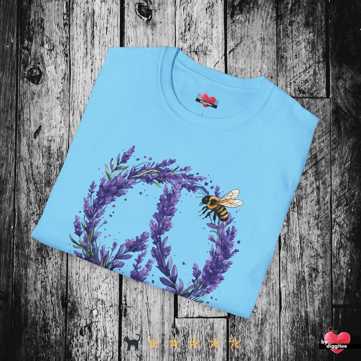 Printify T-Shirt Back-Alley FINDS 🐝 Peace Bee
