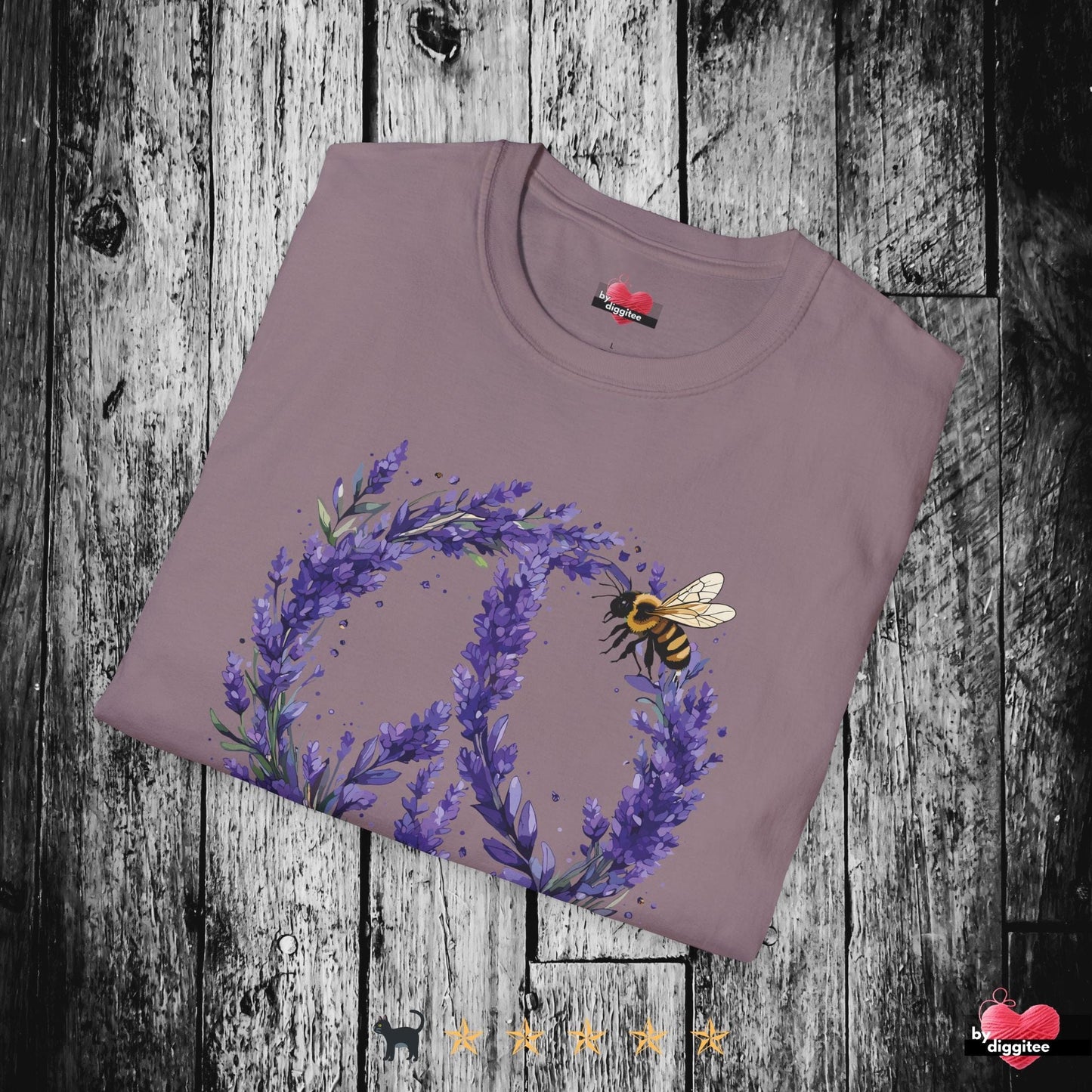 Printify T-Shirt Back-Alley FINDS 🐝 Peace Bee