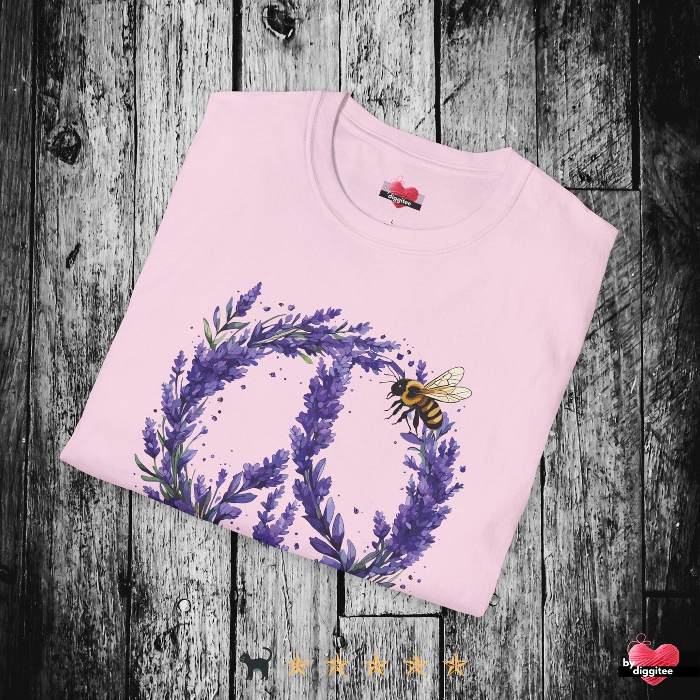 Printify T-Shirt Back-Alley FINDS 🐝 Peace Bee