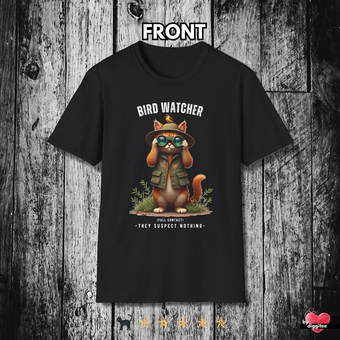 Printify T-Shirt Black / S Bird Watcher II 🐦⬛ T-Shirt