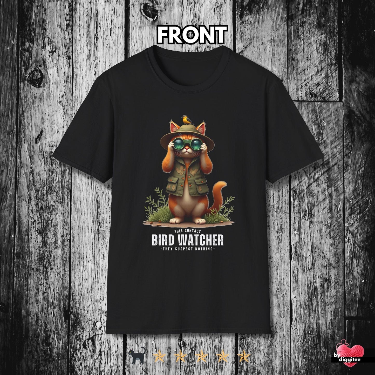 Printify T-Shirt Black / S Bird Watcher 🐦⬛ T-Shirt