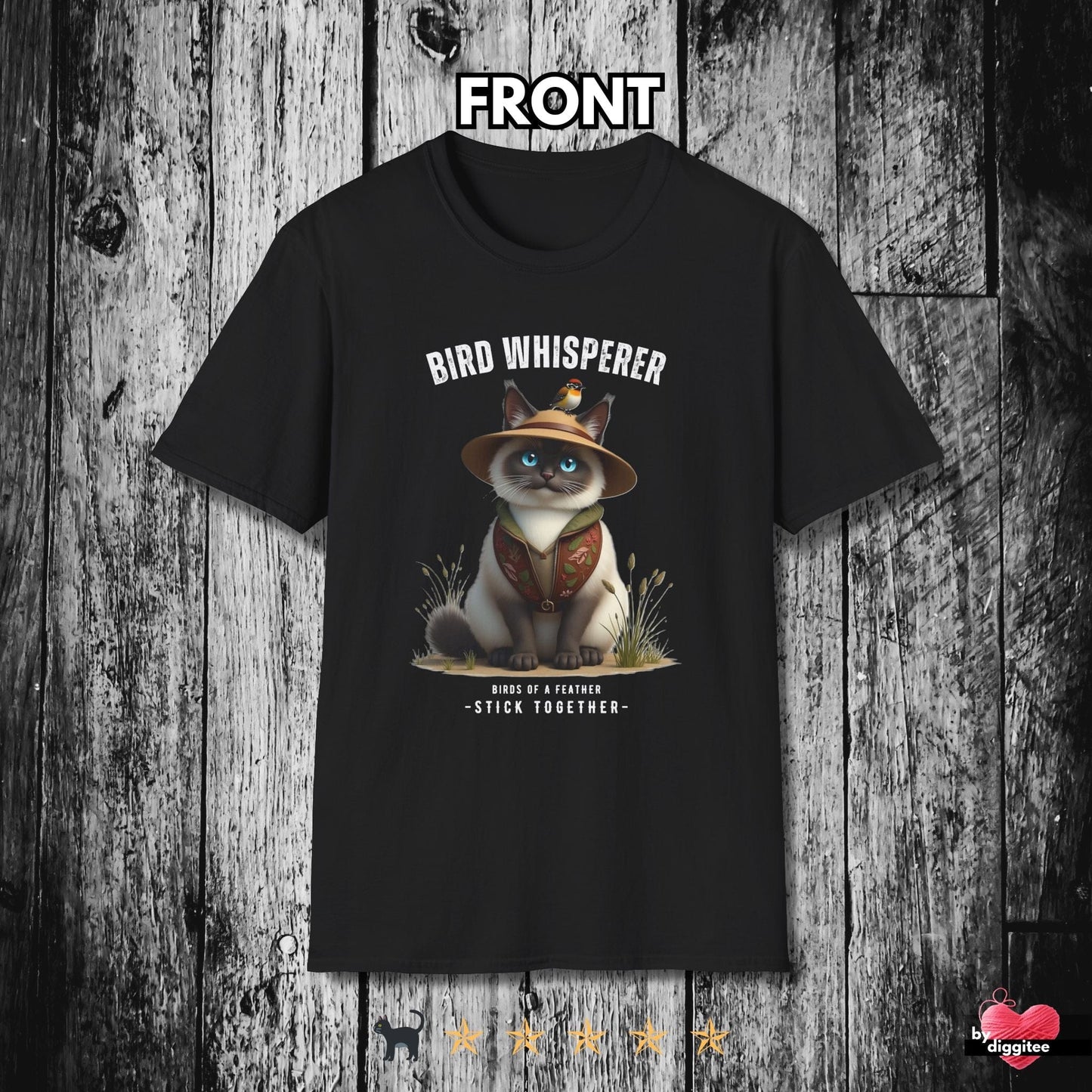 Printify T-Shirt Black / S Bird Whisperer II 🐦⬛ T-Shirt