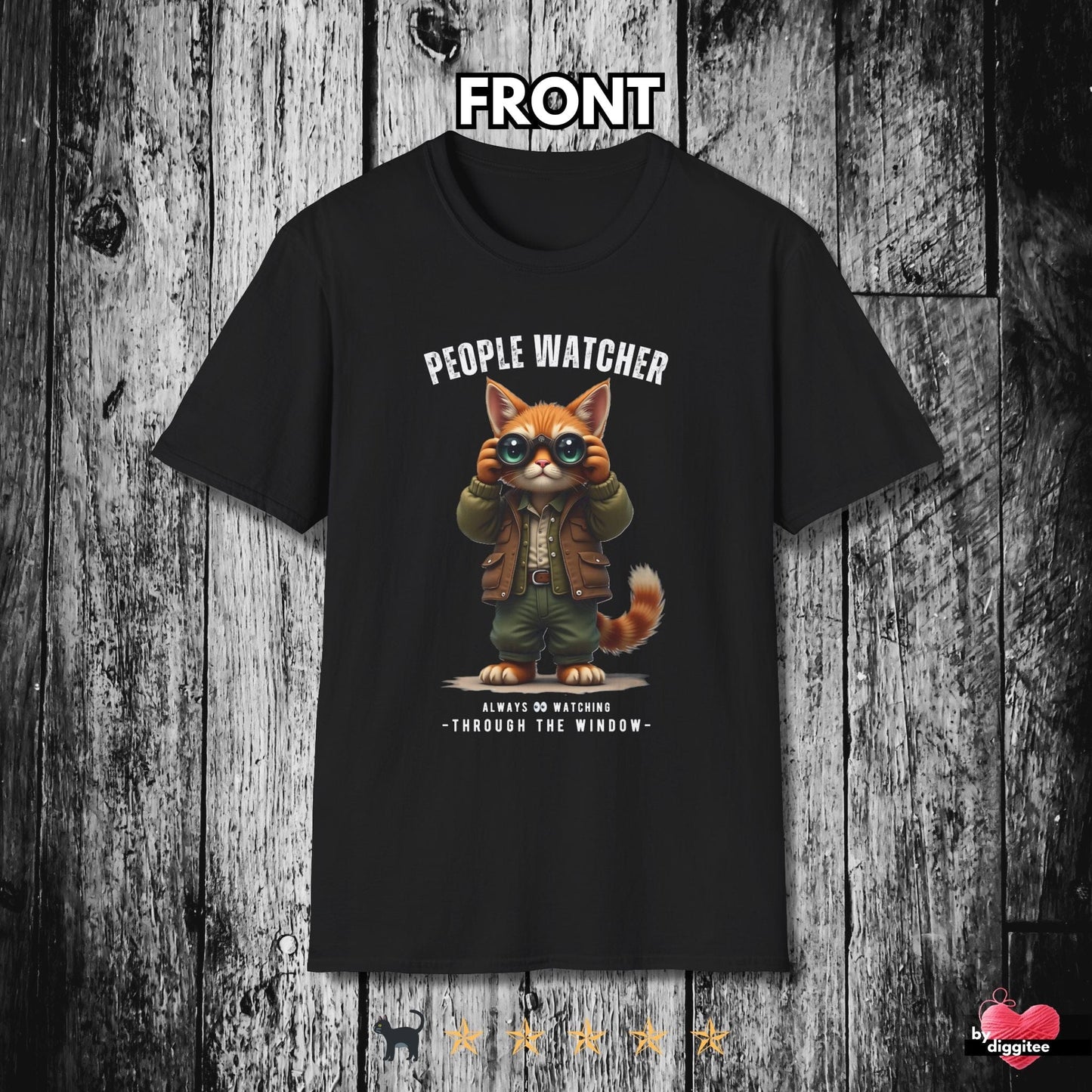 Printify T-Shirt Black / S People Watcher II 👀 T-Shirt