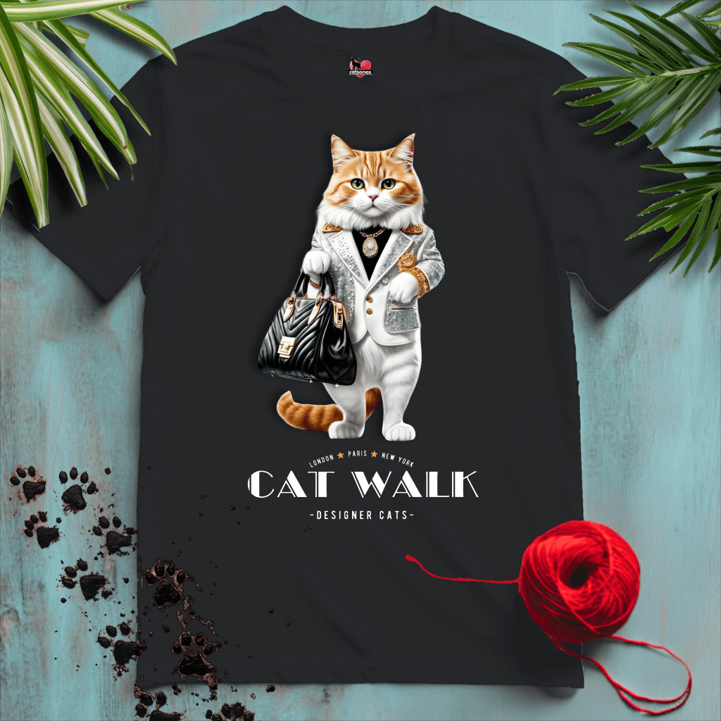 Printify T-Shirt Black / XL CATWALK 🐈⬛ FASHION-BRAND | Lifestyle Cats Collection