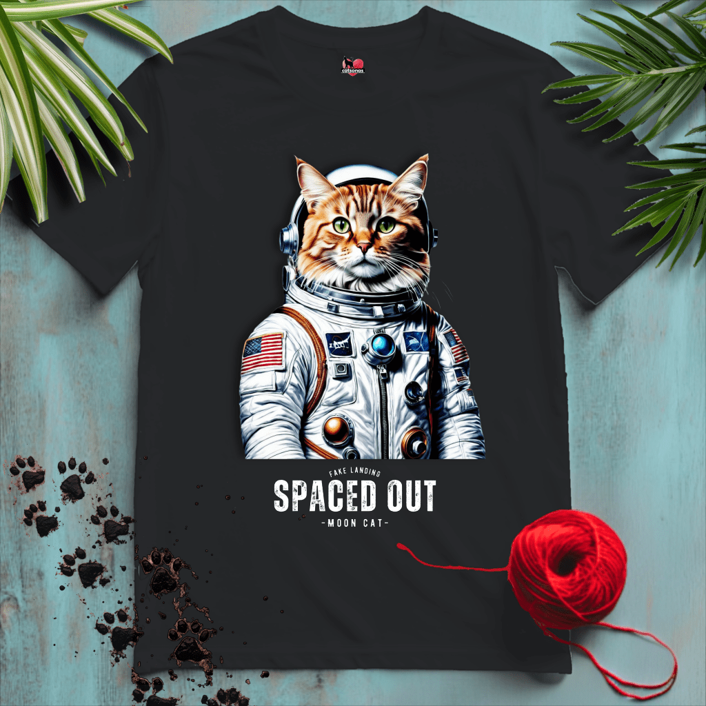 Printify T-Shirt Black / XS ASTRO-CAT 🚀 SPACED-OUT | Funny Cats Collection