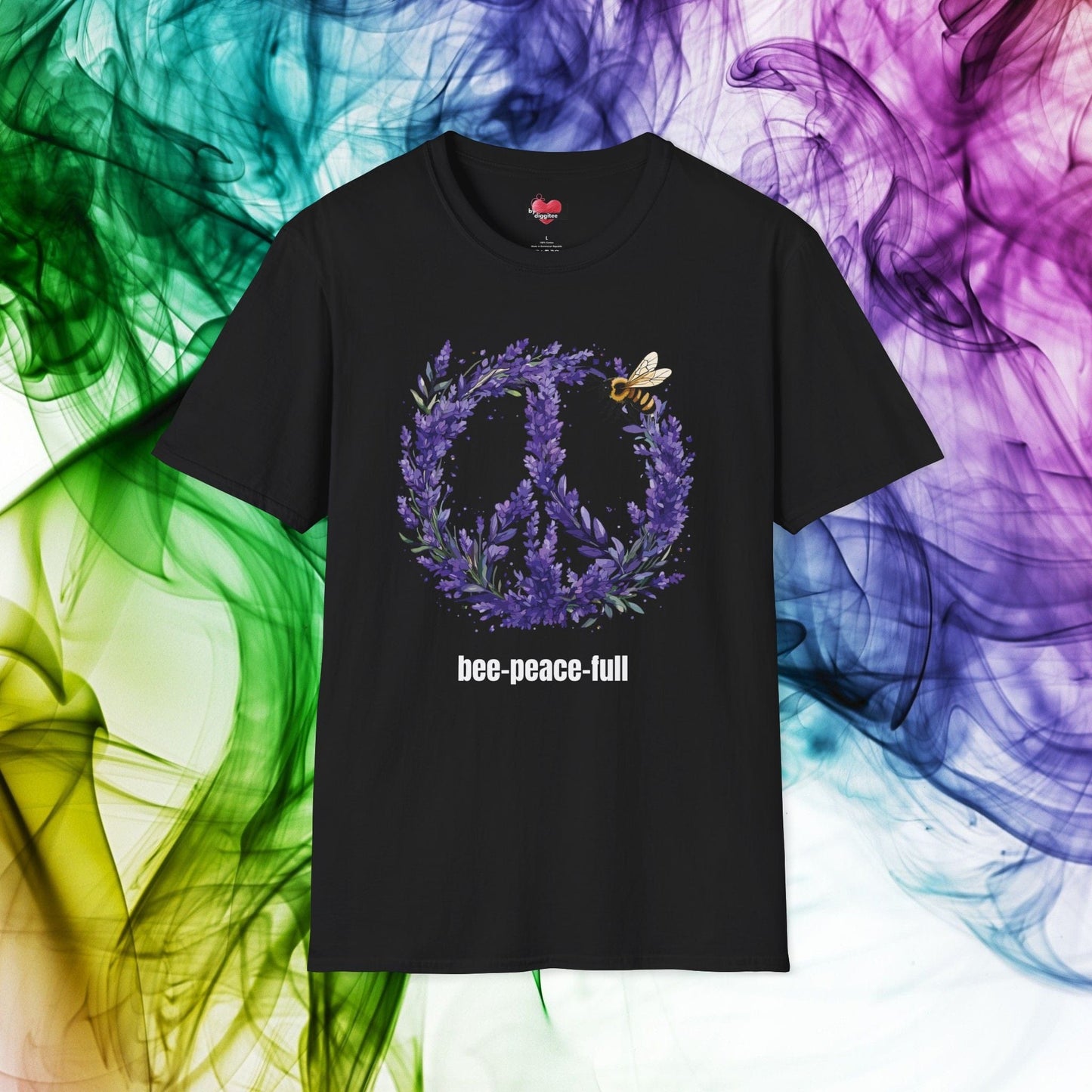 Printify T-Shirt Black / XS Back-Alley FINDS 🐝 Peace Bee