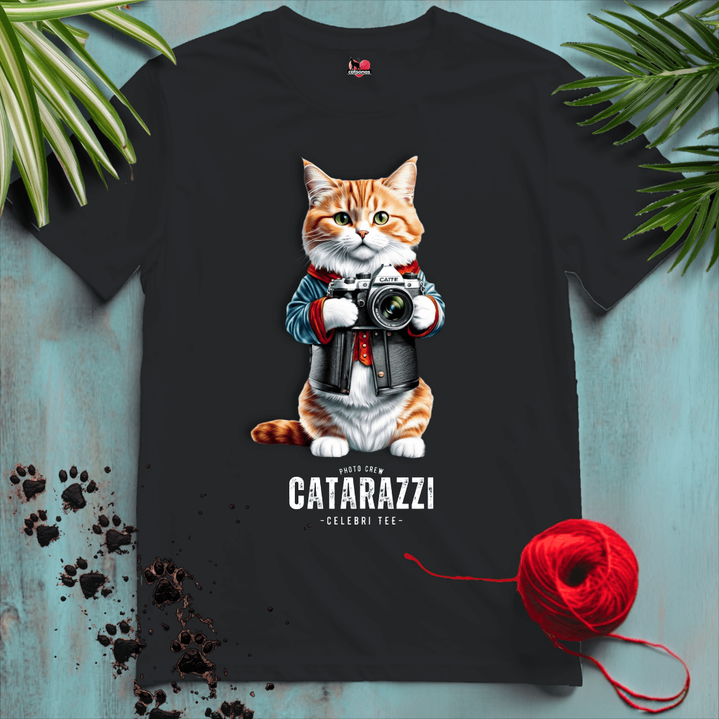 Printify T-Shirt Black / XS CATARAZZI ๐ธ PHOTOGRAPHY-CAT | Artsy Cats Collection