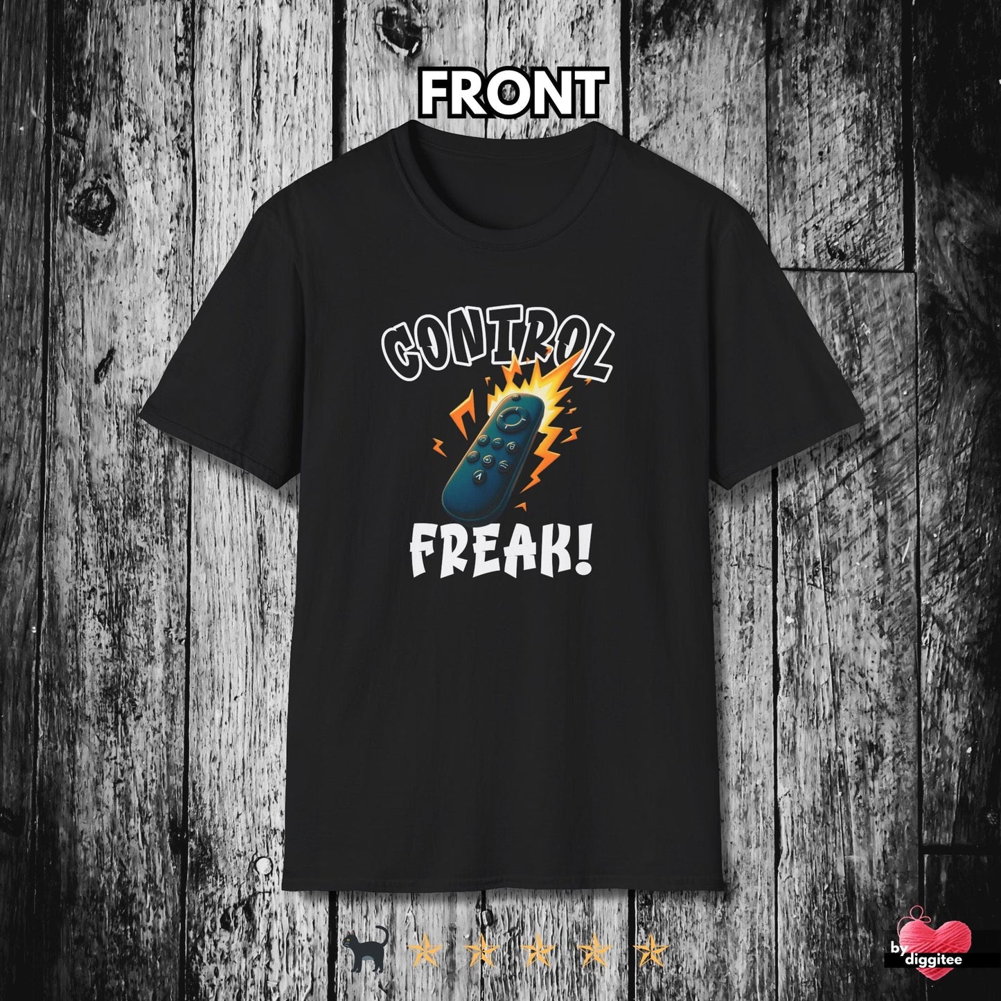 Printify T-Shirt Black / XS (REMOTE) CONTROL ๐บ FREAK II Unisex T-shirt