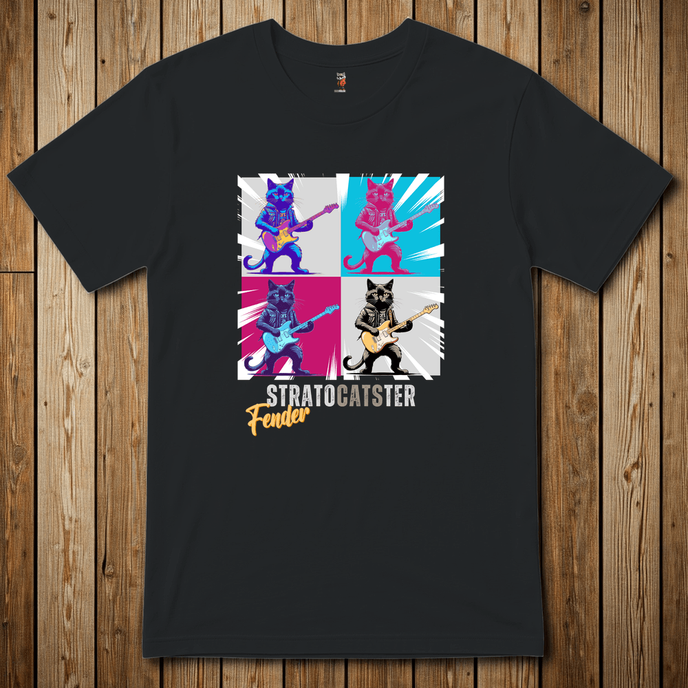 Printify T-Shirt Black / XS Strat Cats Felix The Cat