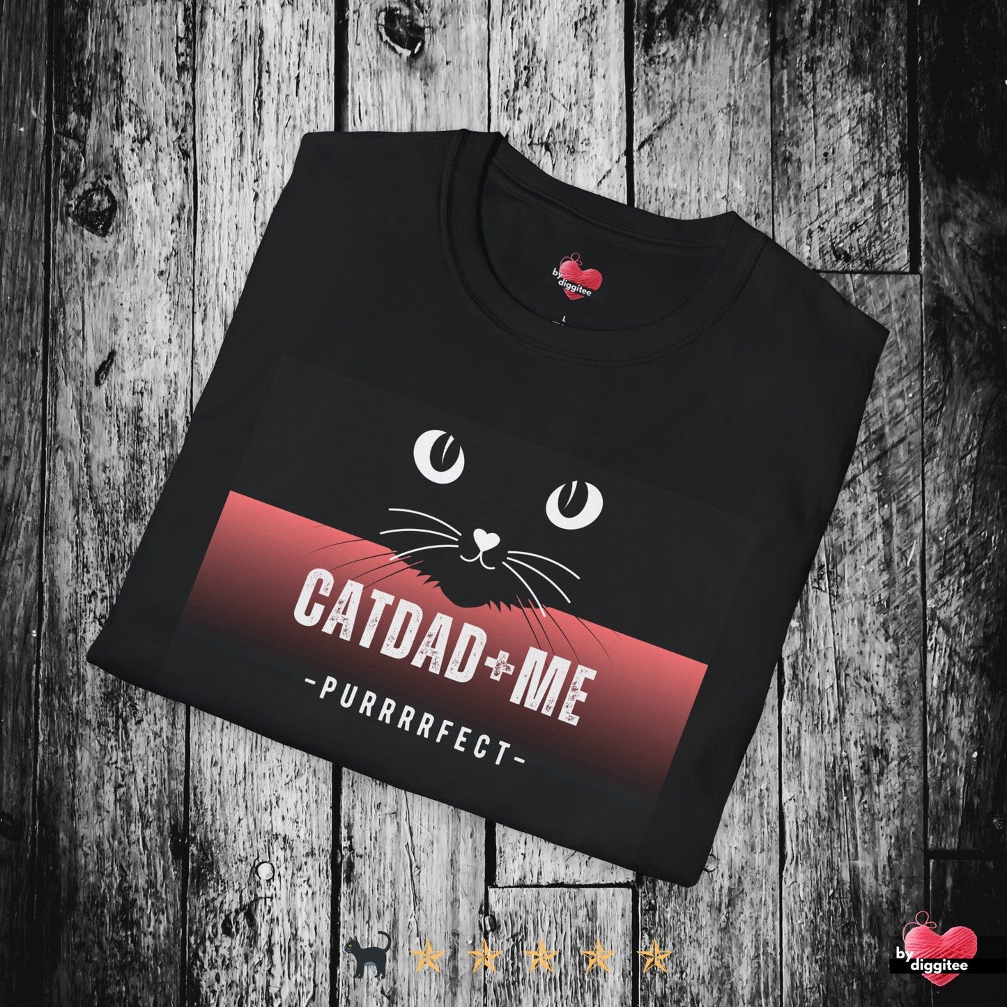 Printify T-Shirt CATDAD+ME โค๏ธ ๐โโฌ Watermelon