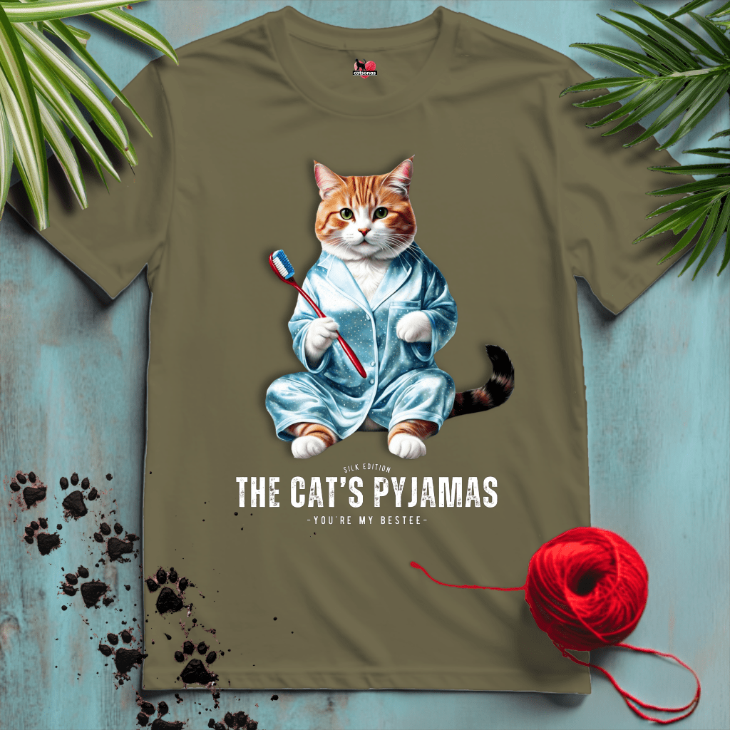 Printify T-Shirt CATS-PAJAMAS 😴 BEST NIGHTEE | Lifestyle Cats Collection