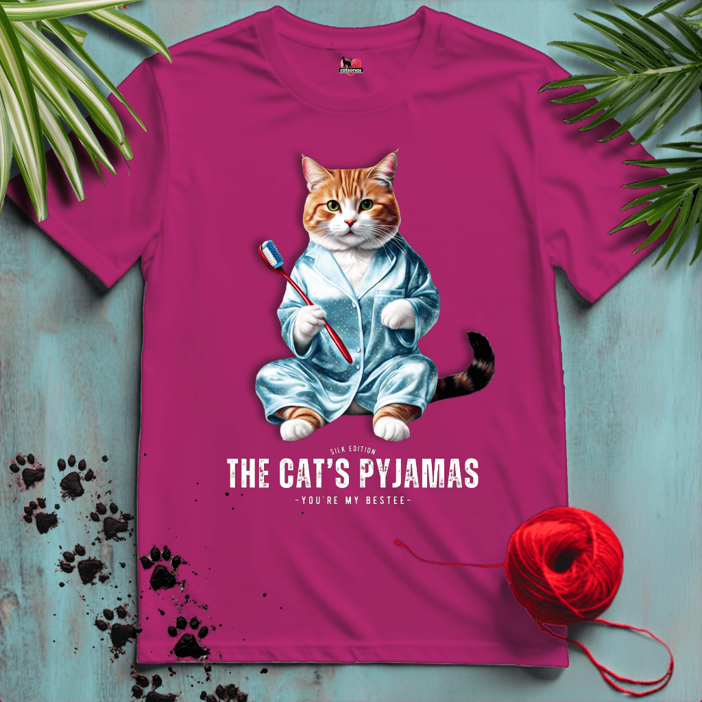 Printify T-Shirt CATS-PAJAMAS 😴 BEST NIGHTEE | Lifestyle Cats Collection