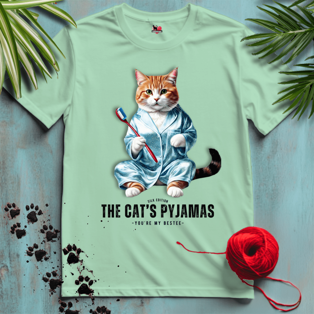 Printify T-Shirt CATS-PAJAMAS 😴 BEST NIGHTEE | Lifestyle Cats Collection