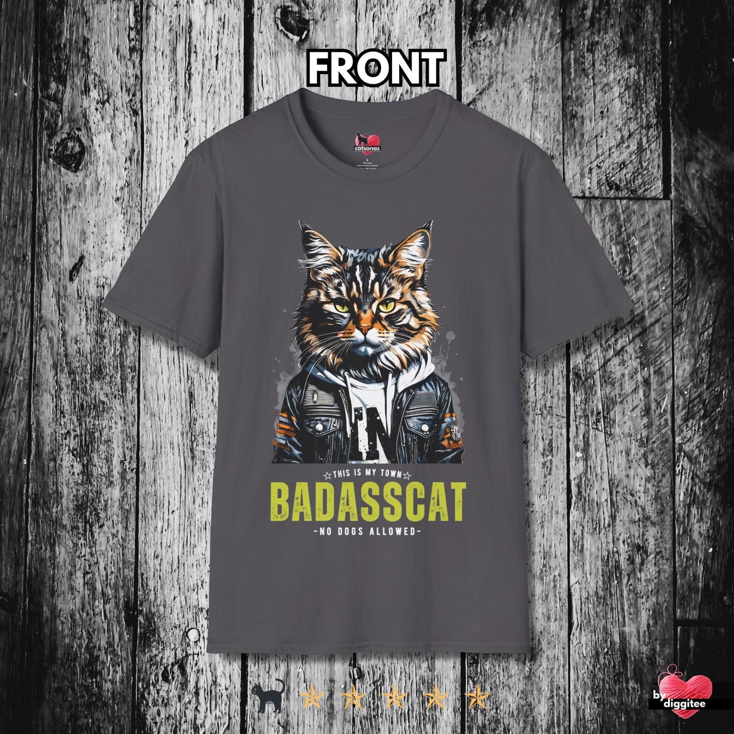 Printify T-Shirt Charcoal / S BAD CATS 🐈⬛ BADASSCAT
