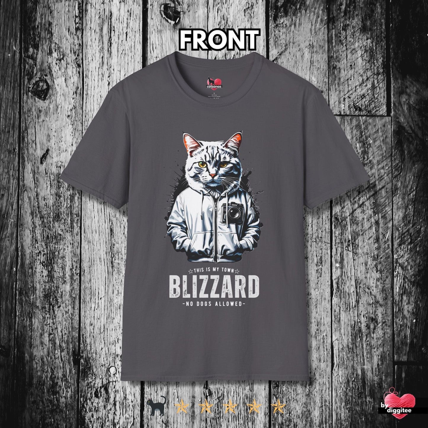 Printify T-Shirt Charcoal / S BAD CATS 🐈 BLIZZARD