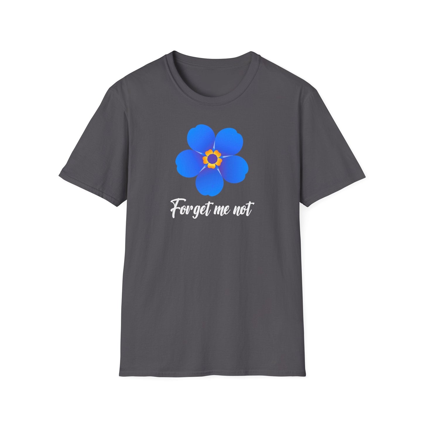Printify T-Shirt Charcoal / S Forget Me Not Floral Softstyle T-Shirt