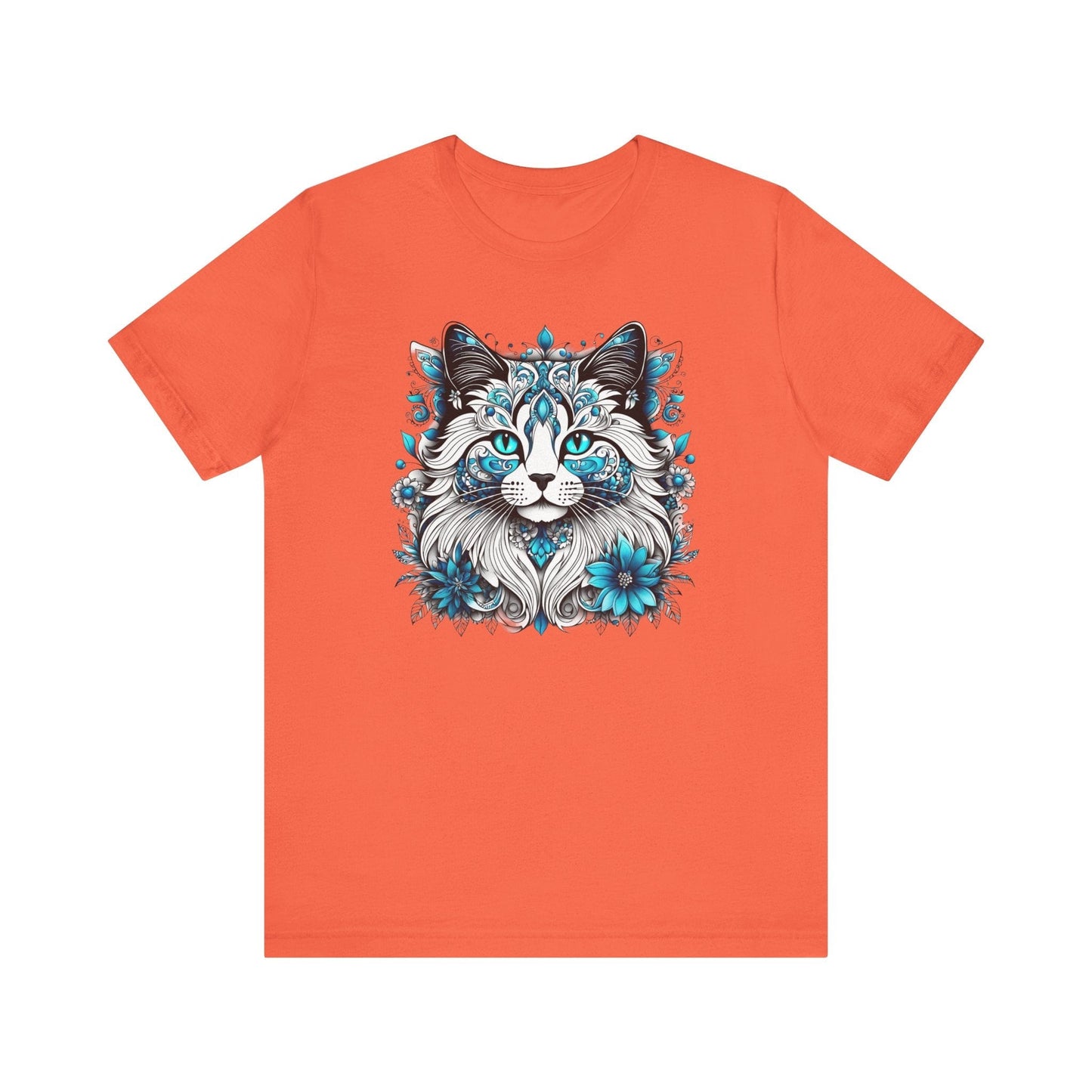 Printify T-Shirt Coral / XS Our Lynn's Blue Eye Cat Art Shirt
