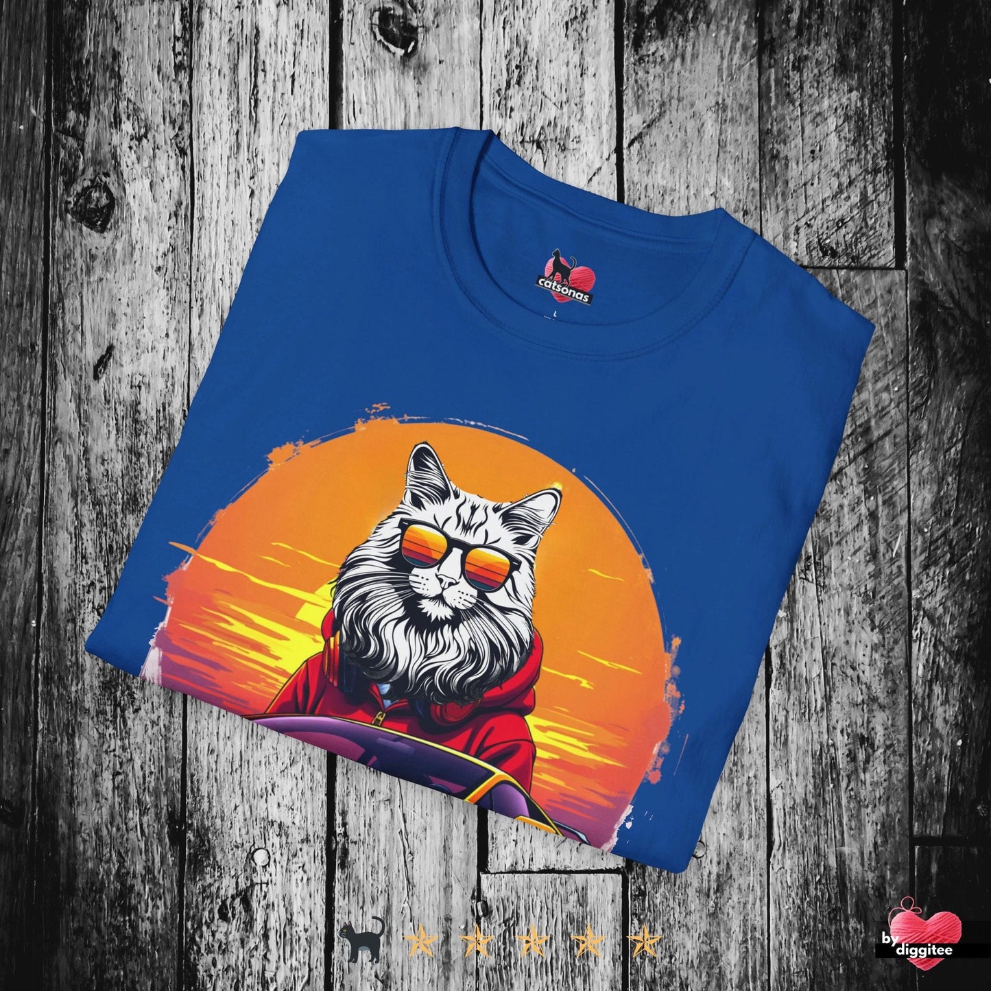 Printify T-Shirt 🏴 CUSTOM Cats 🩷 LAMBO DRIVER Gift: JJJ-03