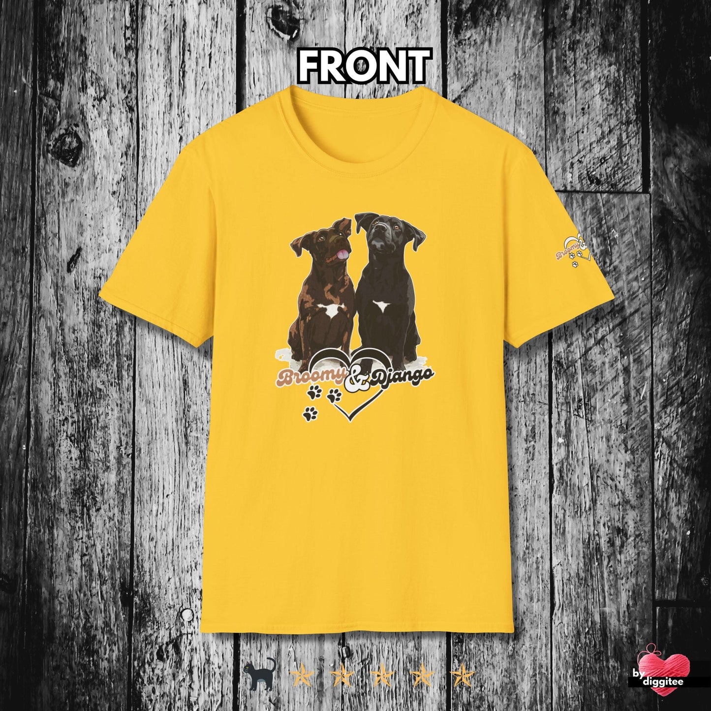 Printify T-Shirt Daisy / 2XL Broomy & Django | Best Dogs Ever